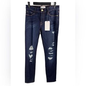 FRAME Le Skinny De Jeanne High Rise Ankle Cropped Jeans Denim Size 30 NWT